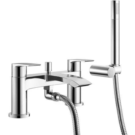 Vago Modern Bathroom Waterfall Basin Mono Mixer Tap & Bath Shower Mixer Tap With Pencil Handset Kit 6 Vago Modern Bathroom Waterfall Basin Mono Mixer Tap & Bath Shower Mixer Tap With Pencil Handset Kit - Image 4