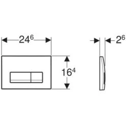 Geberit Duofix 1.12m WC Toilet Frame Delta Cistern & DELTA51 Matt Chrome Flush -Bathroom Supplies Store 33300696 4