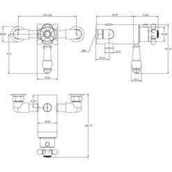 Thermostatic Traditional Exposed Shower Mixer Valve Dual Control - 137mm 150mm -Bathroom Supplies Store 33361271 3