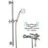 Traditional Dual Control Thermostatic Exposed Shower Mixer Valve + Riser Rail -Bathroom Supplies Store 33361275 1