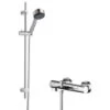 Hudson Reed Binsey Thermostatic Bath Shower Mixer With Linear Slider Rail Kit - Chrome -Bathroom Supplies Store 33476041 1