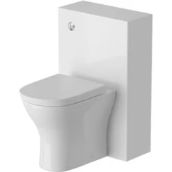 Modern Artis Toilet Soft Close Seat Back To Wall Cistern Furniture Unit White -Bathroom Supplies Store 34349042 4