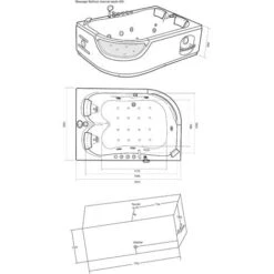 SIMBA WHIRLPOOL BATH CHROMOTHERAPY Model "ORION" 120 X 180 Cm -Bathroom Supplies Store 3447375 5