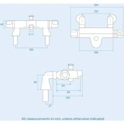 Modern Deck Mounted Chrome Thermostatic Bath Shower Mixer Tap -Bathroom Supplies Store 34525744 5
