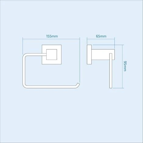 Square Toilet Paper Roll Holder Matte Black 4 Square Toilet Paper Roll Holder Matte Black - Image 2