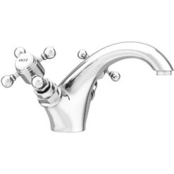 Churchill Traditional Bathroom Cross Head Basin Mixer Tap + Free Waste -Bathroom Supplies Store 34955799 3