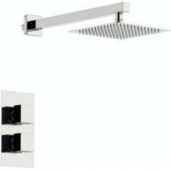 Orchard Derwent Thermostatic Square Concealed Shower Valve And Head Set