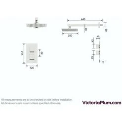 Orchard Derwent Thermostatic Square Concealed Shower Valve And Head Set -Bathroom Supplies Store 35001322 3