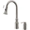 Brushed Nickel Countertop Sink Mixer Tap - Saona -Bathroom Supplies Store 35172642 1