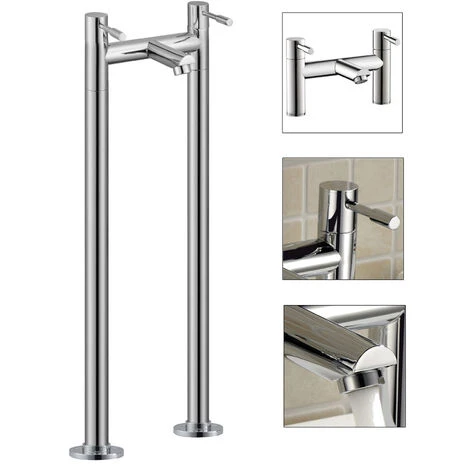 Blossom Modern Bathroom Design Freestanding Chrome Bath Filler Tap 3 Blossom Modern Bathroom Design Freestanding Chrome Bath Filler Tap
