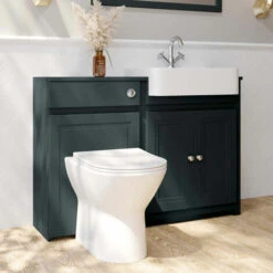 Orbit Classica Traditional Back To Wall WC Unit 500mm Wide - Charcoal Grey -Bathroom Supplies Store 35454425 3