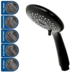 Triton Aspirante Enhance Electric Shower 8.5kW Matte Black 5 Spray Head Modern -Bathroom Supplies Store 36209073 4