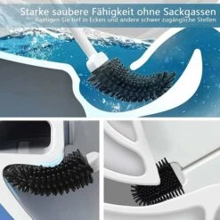 Toilet Brush, Silicone Toilet Brush, Strong Decontamination Silicone Toilet Brush Holder With Extended Handle, Very Suitable For Corners And Small Spaces Between Toilet And Wall 10 Toilet Brush, Silicone Toilet Brush, Strong Decontamination Silicone Toilet Brush Holder With Extended Handle, Very Suitable For Corners And Small Spaces Between Toilet And Wall -Bathroom Supplies Store 37617440 4