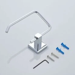 Toilet Roll Holder Stainless Steel Chrome Metal Polished Mirror Paper Toilet Accessories, Toilet Paper Dispenser-Toilet Accessory Bathrooms (square Base) 10 Toilet Roll Holder Stainless Steel Chrome Metal Polished Mirror Paper Toilet Accessories, Toilet Paper Dispenser-Toilet Accessory Bathrooms (square Base) -Bathroom Supplies Store 37617864 4