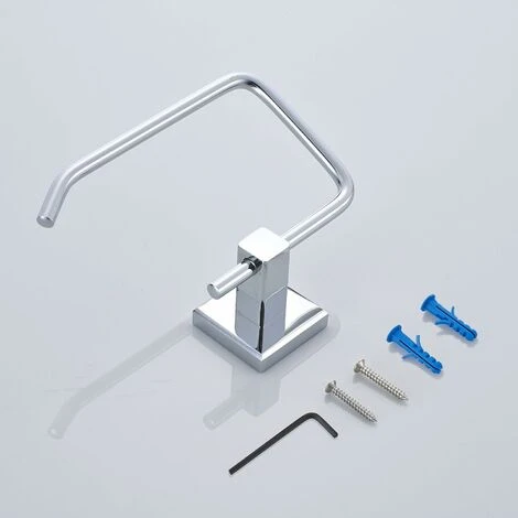 Toilet Roll Holder Stainless Steel Chrome Metal Polished Mirror Paper Toilet Accessories, Toilet Paper Dispenser-Toilet Accessory Bathrooms (square Base) 6 Toilet Roll Holder Stainless Steel Chrome Metal Polished Mirror Paper Toilet Accessories, Toilet Paper Dispenser-Toilet Accessory Bathrooms (square Base) - Image 4