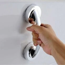 Suction Cup Door Handle, Reco.ukigerator Bathroom Door Handle, Cane Spout, Solid And Exquisite, Perfect For Bathroom (Silver) SOEKAVIA -Bathroom Supplies Store 38051625 3