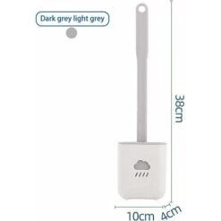Toilet Brush, Antibacterial Silicone Toilet Brush Plate Toilet Brush Kit And Holder, Quick Dry Silicone Toilet Brush, Hanging Silicone Toilet Brush Toilet Brush Set (A03) SOEKAVIA -Bathroom Supplies Store 38917539 5