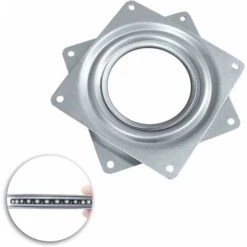 Square Bearing Swivel Plate, 1 Pcs Square Turntable Swivel Plate 360 ​​Degree Rotation Turntable Ball Bearing 10cm For Desks, Computer Desks SOEKAVIA