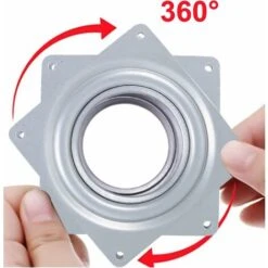 Square Bearing Swivel Plate, 1 Pcs Square Turntable Swivel Plate 360 ​​Degree Rotation Turntable Ball Bearing 10cm For Desks, Computer Desks SOEKAVIA -Bathroom Supplies Store 38917548 5