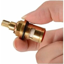 4 Pieces Ceramic Disc Head, Universal Replacement Ceramic Cartridges, For Shower Cabin Kitchen Shower Room Brass Water Replacement Valves SOEKAVIA -Bathroom Supplies Store 38919603 4