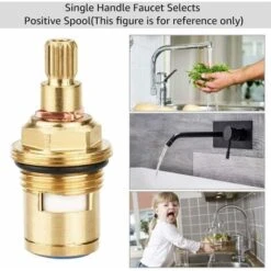 4 Pieces Ceramic Disc Head, Universal Replacement Ceramic Cartridges, For Shower Cabin Kitchen Shower Room Brass Water Replacement Valves SOEKAVIA -Bathroom Supplies Store 38919603 5