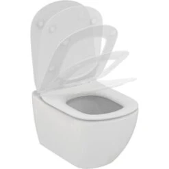 Ideal Standard TESI - AquaBlade Rimless Toilet Bowl + Ultra-thin Softclose Seat (T354601) -Bathroom Supplies Store 39021486 3