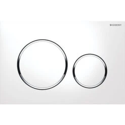 Geberit DUOFIX Sigma 20 Toilet Flush Plate, White And Chrome (115.882.KJ.1)