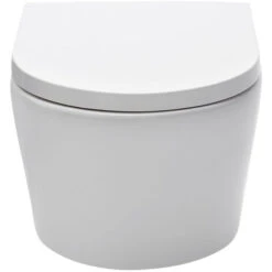 Geberit Toilet Set UP100 Support Frame + Delta35 Matt Chrome Plate + SAT Rimless Suspended Bowl And Invisible Fixings (SATrimlessGeb2) -Bathroom Supplies Store 39023373 4