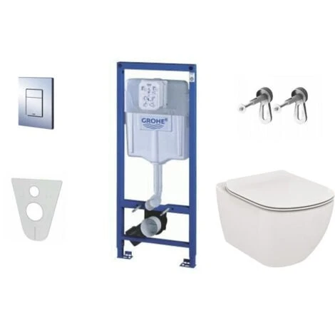 Grohe Toilet Set Rapid SL GROHE + Toilet Bowl Ideal Standard Tesi Aquablade + Flush Plate Grohe Skate Chrome (GROHEAQUA-SET) 5 Grohe Toilet Set Rapid SL GROHE + Toilet Bowl Ideal Standard Tesi Aquablade + Flush Plate Grohe Skate Chrome (GROHEAQUA-SET) - Image 3