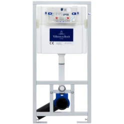 Villeroy & Boch Toilet Set Support Frame + Swiss Aqua Technologies Rimless, Invisible Fixings + Matt Chrome Plate (ViConnectInfinitio-3) 11 Villeroy & Boch Toilet Set Support Frame + Swiss Aqua Technologies Rimless, Invisible Fixings + Matt Chrome Plate (ViConnectInfinitio-3) -Bathroom Supplies Store 39840528 5