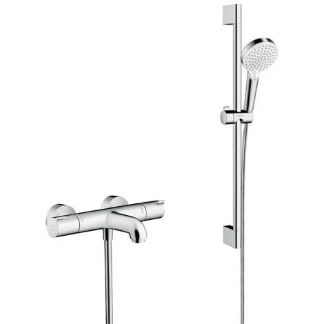 Hansgrohe Pack Ecostat 1001 CL Thermostatic Bath/shower Mixer + Crometta Vario Shower Set (13201000-CROMETTA) 3 Hansgrohe Pack Ecostat 1001 CL Thermostatic Bath/shower Mixer + Crometta Vario Shower Set (13201000-CROMETTA)