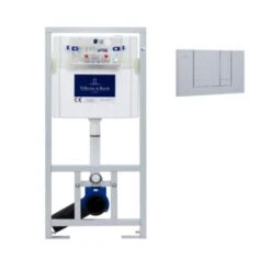 Villeroy & Boch Viconnect Pro Suspended Toilet Frame + Two-touch Plate Matt Chrome (92214469VS0)