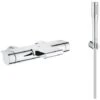 Grohe Grohtherm 2000 Set Thermostatic Bath/shower Mixer + 1 Jet Hand Shower + Hose And Wall Bracket, Chrome (34174001-Euphoria) -Bathroom Supplies Store 40506936 1