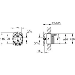 Grohe Rainshower Universal Rough-In Box 1/2 (26483000) -Bathroom Supplies Store 41375421 3