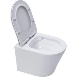 Swiss Aqua Technologies Infinitiorimless Wall-hung Toilet With Invisible Fixings + Softclose Seat (Infinitiorimless) 11 Swiss Aqua Technologies Infinitiorimless Wall-hung Toilet With Invisible Fixings + Softclose Seat (Infinitiorimless) -Bathroom Supplies Store 41375423 5