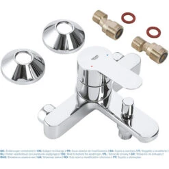 Grohe Single Lever Bath/ Shower Mixer 1/2'' , Chrome (MitigeurBD1) -Bathroom Supplies Store 42430241 4