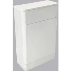 Back To Wall Bathroom Toilet Unit Concealed Cistern Furniture 500mm Gloss White -Bathroom Supplies Store 43231555 4