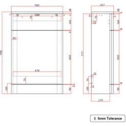 Back To Wall Bathroom Toilet Unit Concealed Cistern Furniture 500mm Gloss White -Bathroom Supplies Store 43231555 5