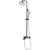 Modern Mixer Shower Set With Rain Function Brass Steel Black With Gold Gurara -Bathroom Supplies Store 45282161 1 1