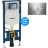Geberit Duofix Pack Extra-flat Frame 114 Cm UP720, Space Saving + Sigma20 Flush Plate, Chrome (111.796.00.1-F) -Bathroom Supplies Store 45894138 1