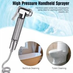 Thermostatic Mixer Bidet Shower Spray Kit, Brass Chrome Sprayer With Dual Control For Water Flow And Water Temperature 20-48℃, Safety Lock 38℃ Anti-Scald For Bidet Toilet Pet Shower Washing -Bathroom Supplies Store 46256313 4
