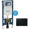 Geberit Duofix Pack Extra-flat Frame 114 Cm UP720, Space-saving + Sigma01 Plate, Black (111.796.00.1-A) -Bathroom Supplies Store 46890270 1