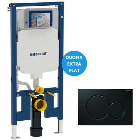 Geberit Duofix Pack Extra-flat Frame 114 Cm UP720, Space-saving + Sigma01 Plate, Black (111.796.00.1-A) 3 Geberit Duofix Pack Extra-flat Frame 114 Cm UP720, Space-saving + Sigma01 Plate, Black (111.796.00.1-A)