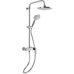 Swiss Aqua Technologies Shower Column With Mechanical Mixer, White/Chrome (SATSSPKP)