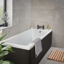 Hansgrohe Vernis Blend Bathroom Bath Mixer Tap Twin Lever Modern Curved Black -Bathroom Supplies Store 48218327 4