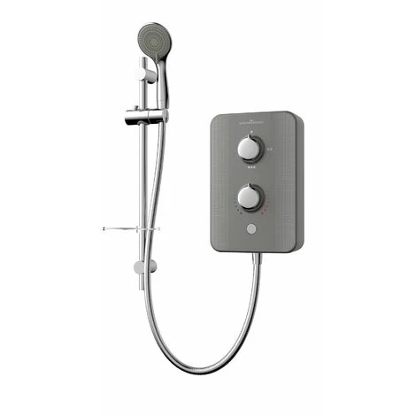 Gainsborough Slim Duo 8.5kW Electric Shower Grey 3 Spray Head Handset Bathroom 3 Gainsborough Slim Duo 8.5kW Electric Shower Grey 3 Spray Head Handset Bathroom