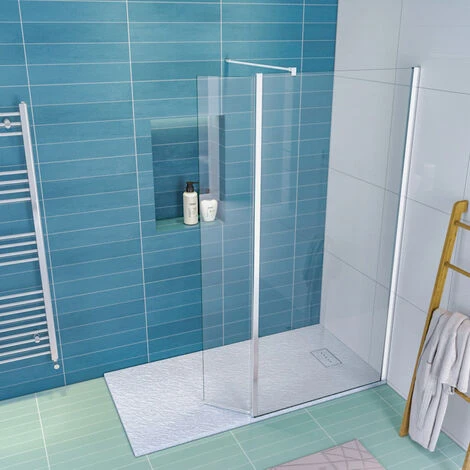 ELEGANT 900mm Walk In Shower Enclosure 8mm Tempered Glass Shower Screen 300mm Flipper Screen With 1400x900mm Tray And Waste Trap 4 ELEGANT 900mm Walk In Shower Enclosure 8mm Tempered Glass Shower Screen 300mm Flipper Screen With 1400x900mm Tray And Waste Trap - Image 2