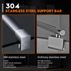 ELEGANT 900mm Walk In Shower Enclosure 8mm Tempered Glass Shower Screen 300mm Flipper Screen With 1400x900mm Tray And Waste Trap 10 ELEGANT 900mm Walk In Shower Enclosure 8mm Tempered Glass Shower Screen 300mm Flipper Screen With 1400x900mm Tray And Waste Trap -Bathroom Supplies Store 50046495 4