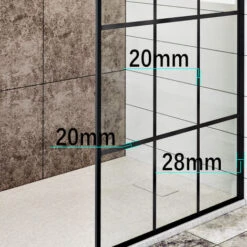 ELEGANT 1000mm Black Aluminium Framed Walk In Shower Enclosure Wet Room 8mm Safety Tempered Glass Bathroom Screen -Bathroom Supplies Store 50048261 5