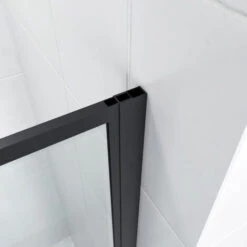 ELEGANT 700mm Black Aluminium Framed Walk In Shower Enclosure Wet Room 8mm Safety Tempered Glass Bathroom Screen -Bathroom Supplies Store 50048284 3